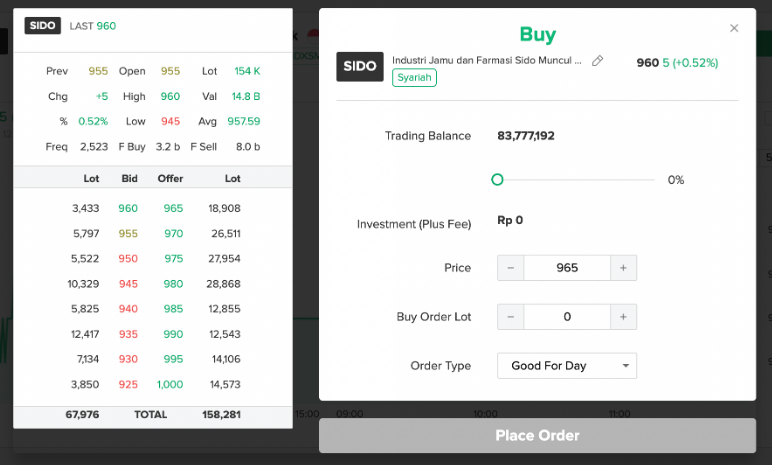Cara membeli saham di aplikasi Stockbit online